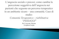 Ricerca: L'Angoscia Sociale e Psicosi nei pazienti in Comunità